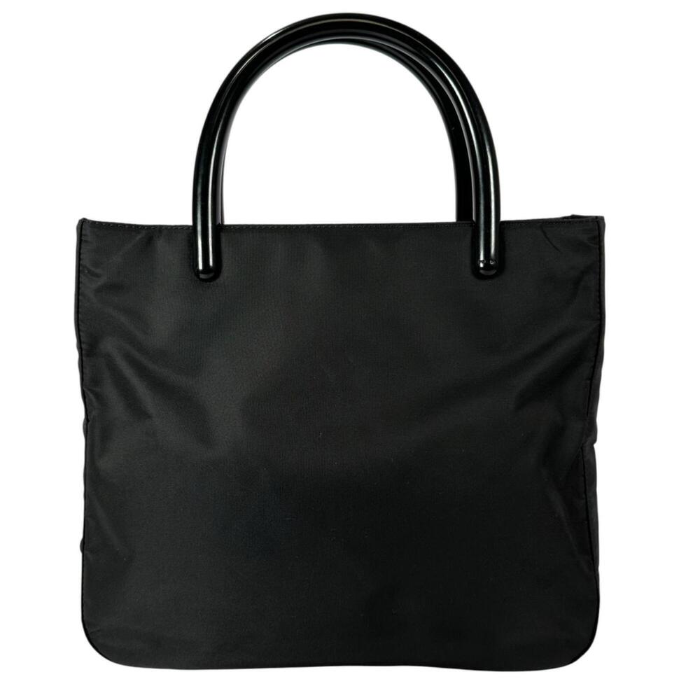 PRADA B8368 Handbag, Plastic and Tessuto Nylon, Black, Women's